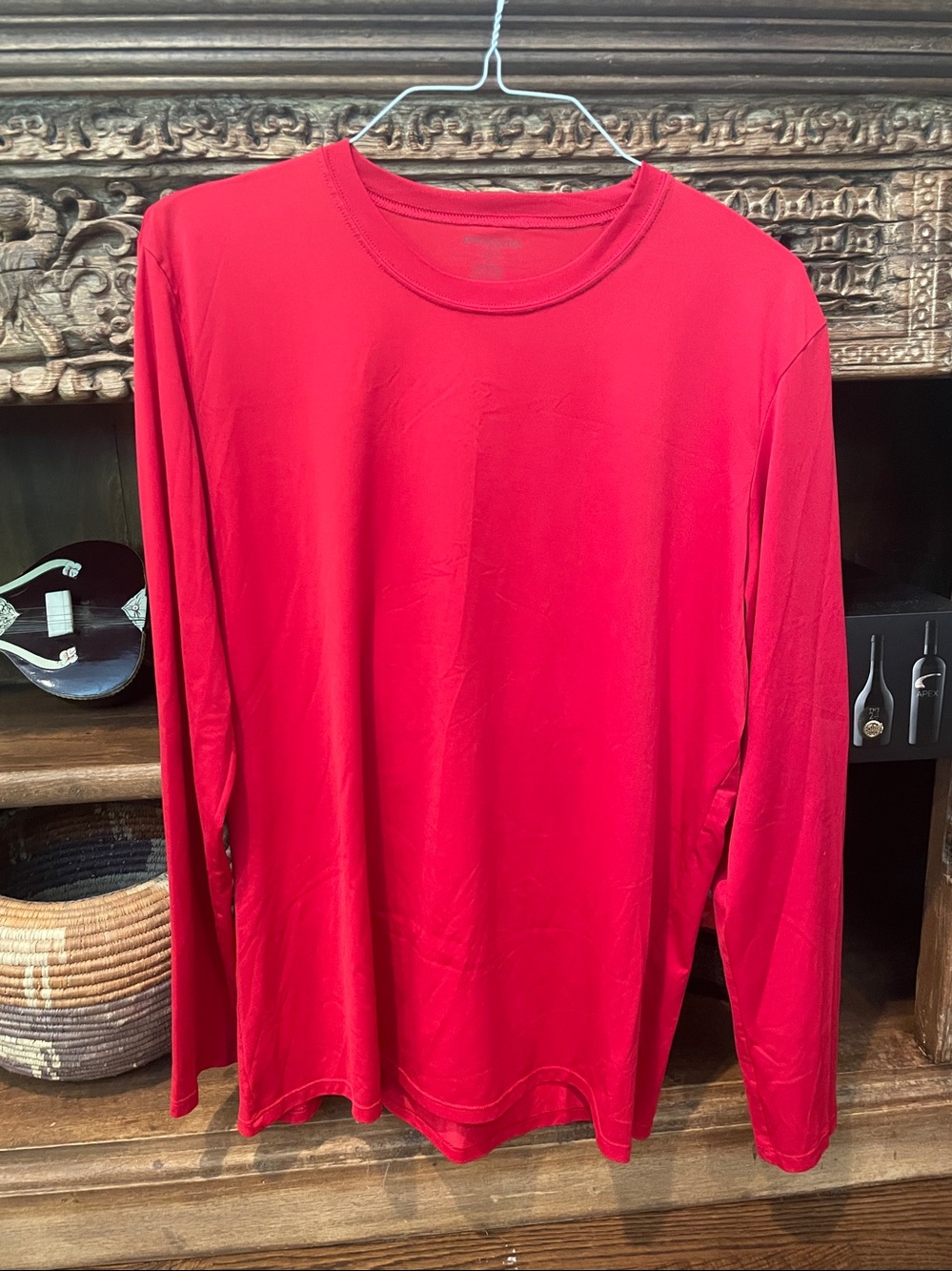 Patagonia Men's Long Sleeve Crew in Bright Red